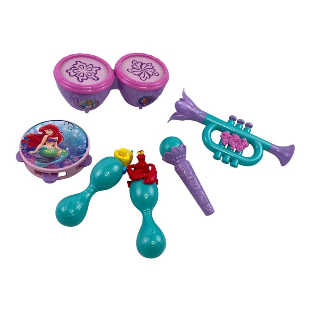 Disney Princess Little Mermaid Ariel’s Musical Instrument Set Bongos Tambourine